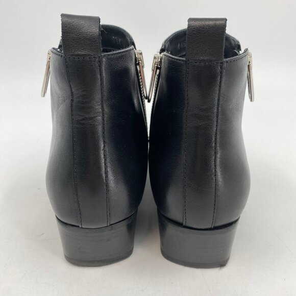 Aquatalia Black Leather Zipper Ankle Booties | Size 8.5 - Picture 5 of 9